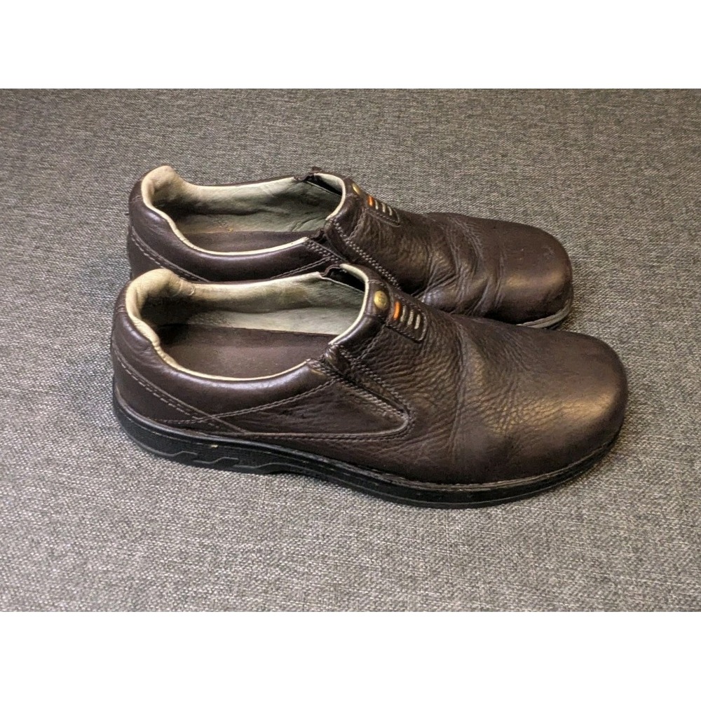 Merrell World Legend Shoes Mens Size 14 Slip On Brown Pebbled Leather Comfort